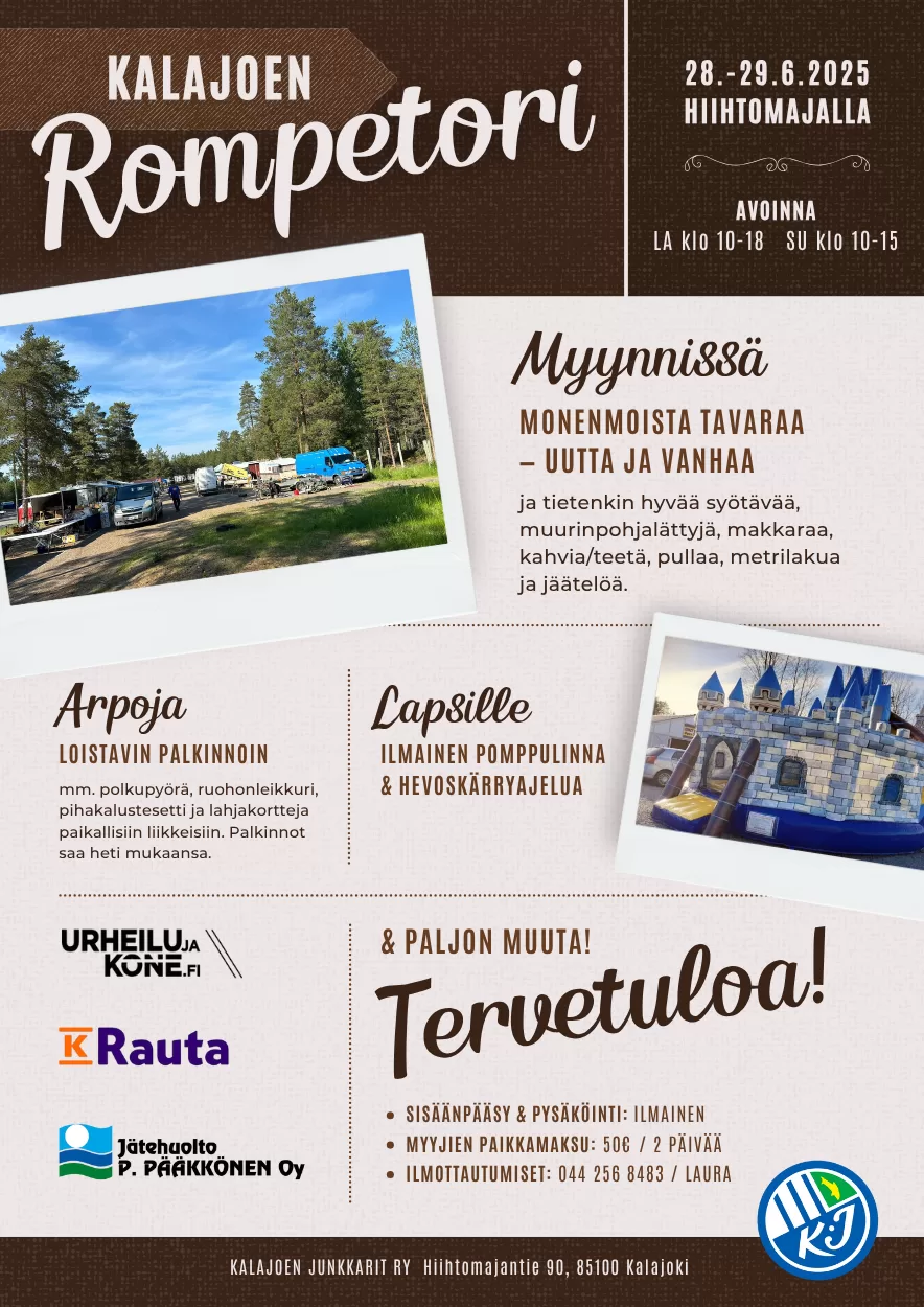 Rompetori kalajoki 2025 Kalajoen Rompetorin mainso 2025